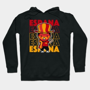 Spanish Football Fan // Kawaii Cute Spain Soccer Supporter Hoodie